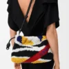 Flamenco Purse Média em Nappa Bordada Flamenco Purse Média em Nappa Bordada