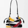 Flamenco Purse Média em Nappa Bordada Flamenco Purse Média em Nappa Bordada