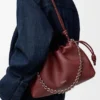 Flamenco Purse Média em pele de bezerro de grão fino Flamenco Purse Média em pele de bezerro de grão fino