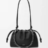 Flamenco Purse Média em pele de bezerro de grão fino Flamenco Purse Média em pele de bezerro de grão fino