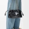 Flamenco Purse Média em pele de hagfish Flamenco Purse Média em pele de hagfish