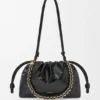 Flamenco Purse Média em pele de hagfish Flamenco Purse Média em pele de hagfish