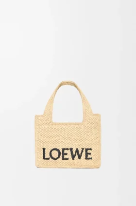Font Tote «Mini Loewe» em ráfia Font Tote «Mini Loewe» em ráfia