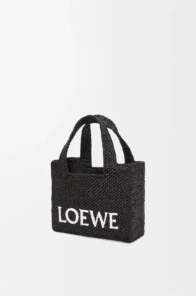Font Tote «Mini Loewe» em ráfia Font Tote «Mini Loewe» em ráfia