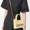 Font Tote «Mini Loewe» em ráfia Font Tote «Mini Loewe» em ráfia
