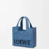 Font Tote «Mini Loewe» em ráfia Font Tote «Mini Loewe» em ráfia