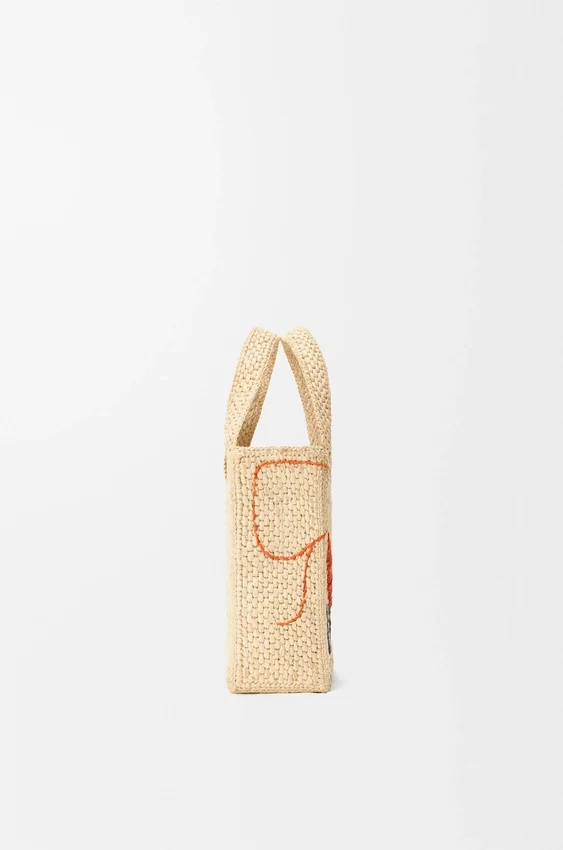 Font Tote «Mini Loewe» em ráfia Font Tote «Mini Loewe» em ráfia