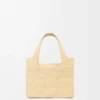 Font Tote «Mini Loewe» em ráfia Font Tote «Mini Loewe» em ráfia