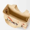 Font Tote «Mini Loewe» em ráfia Font Tote «Mini Loewe» em ráfia
