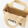 Font Tote «Mini Loewe» em ráfia Font Tote «Mini Loewe» em ráfia