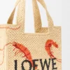Font Tote «Mini Loewe» em ráfia Font Tote «Mini Loewe» em ráfia