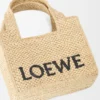 Font Tote «Mini Loewe» em ráfia Font Tote «Mini Loewe» em ráfia