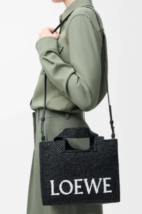 Font Tote «Small Loewe» em ráfia