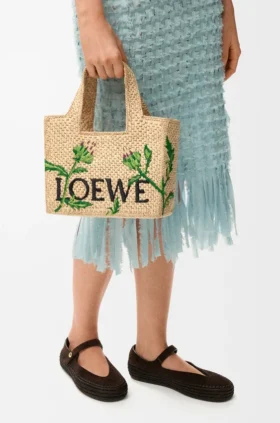 Font Tote «Small Loewe» em ráfia
