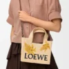 Font Tote «Small Loewe» em ráfia Font Tote «Small Loewe» em ráfia