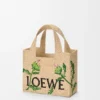 Font Tote «Small Loewe» em ráfia Font Tote «Small Loewe» em ráfia