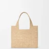 Font Tote «Small Loewe» em ráfia Font Tote «Small Loewe» em ráfia