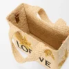 Font Tote «Small Loewe» em ráfia Font Tote «Small Loewe» em ráfia