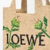 Font Tote «Small Loewe» em ráfia Font Tote «Small Loewe» em ráfia