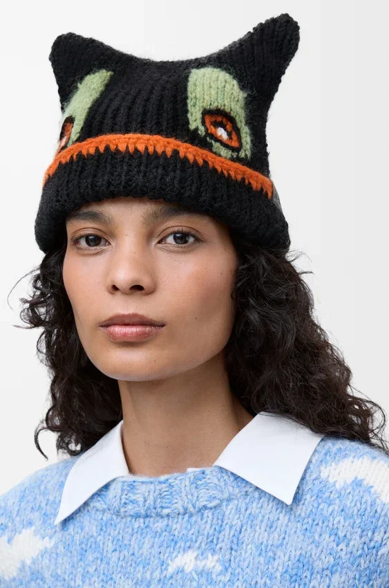 Gorro em mistura de lã, alpaca e mohair Gorro em mistura de lã, alpaca e mohair