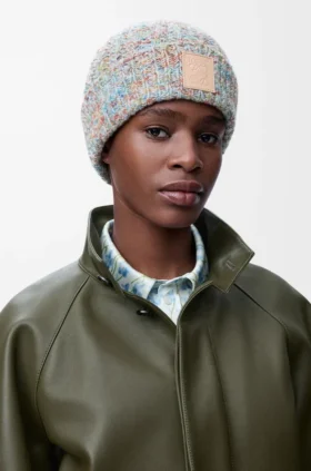 Gorro em mistura de lã e caxemira