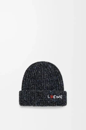 Gorro em mistura de lã, seda e alpaca