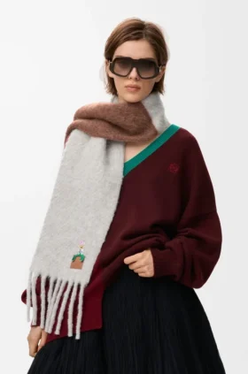 Lenço em mistura de alpaca e lã