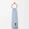 Lenço em mistura de mohair e lã Lenço em mistura de mohair e lã