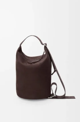 Loop Bucket em nubuck granulado