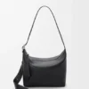 Loop Hobo médio em pele de bezerro granulada e flexível Loop Hobo médio em pele de bezerro granulada e flexível