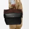 Mala grande saco tote em pele de bezerro e camurça Mala grande saco tote em pele de bezerro e camurça