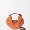 Mala Loewe Swing média em ráfia e pele de bezerro