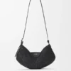Mala Loewe Swing média em ráfia e pele de bezerro