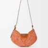 Mala Loewe Swing média em ráfia e pele de bezerro
