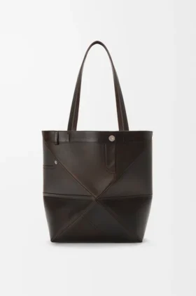 Mala Panta Puzzle Fold Saco tote em pele de bezerro brilhante