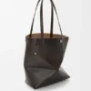 Mala Panta Puzzle Fold Saco tote em pele de bezerro brilhante Mala Panta Puzzle Fold Saco tote em pele de bezerro brilhante