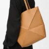 Mala Puzzle Fold saco tote em pele de bezerro brilhante Mala Puzzle Fold saco tote em pele de bezerro brilhante