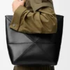 Mala Puzzle Fold saco tote em pele de bezerro brilhante Mala Puzzle Fold saco tote em pele de bezerro brilhante
