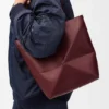 Mala Puzzle Fold saco tote em pele de bezerro brilhante Mala Puzzle Fold saco tote em pele de bezerro brilhante