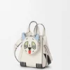 Mala tipo Hammock Compact «Futurist Cat» em pele de bezerro clássica Mala tipo Hammock Compact «Futurist Cat» em pele de bezerro clássica