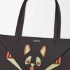 Mala Tote Média «Futurist Cat» com Puzzle Fold em pele de bezerro napa Mala Tote Média «Futurist Cat» com Puzzle Fold em pele de bezerro napa