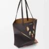 Mala Tote Média «Futurist Cat» com Puzzle Fold em pele de bezerro napa Mala Tote Média «Futurist Cat» com Puzzle Fold em pele de bezerro napa