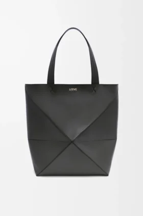 Mala Tote Puzzle Fold XL em pele de bezerro brilhante