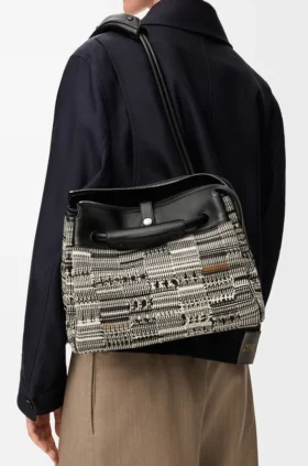 Medium Madrid Bolsa em tecido trançado
