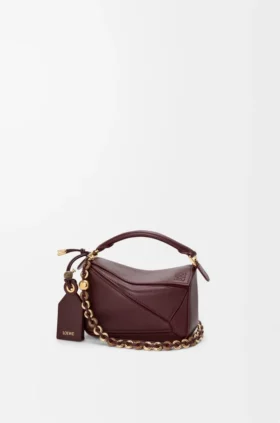 Mini-bolsa «Featherlight Puzzle» em pele de borrego napa suave