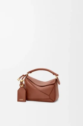 Mini bolsa Featherlight Puzzle em pele de cordeiro napa