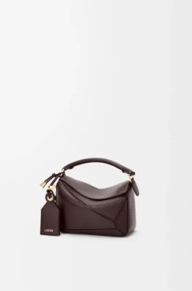 Mini bolsa Featherlight Puzzle em pele de cordeiro napa