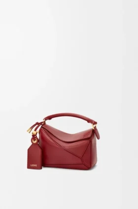 Mini bolsa Featherlight Puzzle em pele de cordeiro napa
