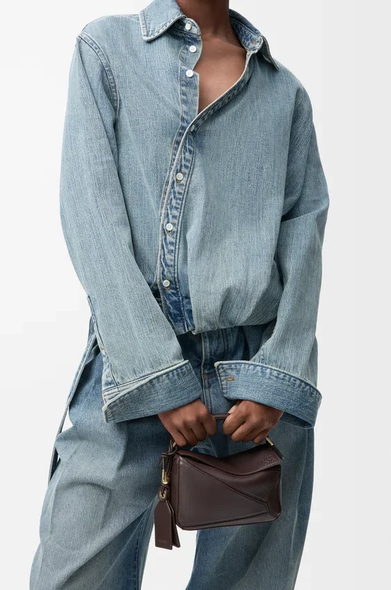 Mini bolsa Featherlight Puzzle em pele de cordeiro napa Mini bolsa Featherlight Puzzle em pele de cordeiro napa