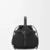 Mini-bolsa redonda tipo cesto «Diamond» em pele de bezerro Mini-bolsa redonda tipo cesto «Diamond» em pele de bezerro